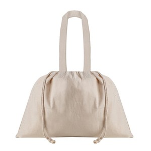 Bolso de Playa con Cordón de Algodón Misty, Color Beige Sólido, Estilo Minimalista, Bolso Tote de Verano para Mujer - Product Image 1