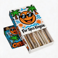 Boîtes en papier à tiroir anti-odeur personnalisables UKETA avec logo, emballage écologique à l'épreuve des enfants avec 5 séparateurs, boîte de remplissage pour cônes