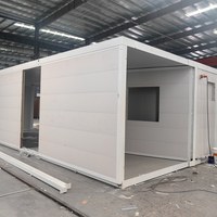 Maison conteneur préfabriquée extensible à double aile de 20 pieds et 40 pieds, 1, 2, 3, 4 ou 5 chambres, maison modulaire pliable, cabane habitable