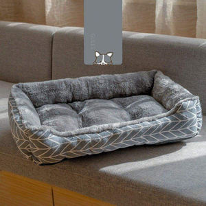Wholesale Fleece Rectangle Cat <b>Bed</b> Soft and Thick Winter Warm Pet <b>Bed</b> for Cats and Dogs - Product Image 1