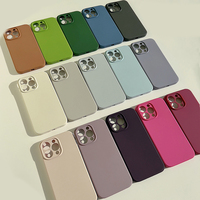 Pour appliquer 16 étui véritable Gel de Silicone coque en caoutchouc anti-rayures doublure en microfibre couverture de téléphone souple pour iPhone 13 14 15 16 Pro Max