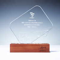 Vente en gros de trophées acryliques de haute qualité impression UV cristal verre métal design créatif personnalisé