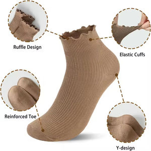 جوارب نسائية من ألياف الخيزران غير رسمية للحفلات المدرسية اليومية جوارب الاختيار الأول - Product Image 3