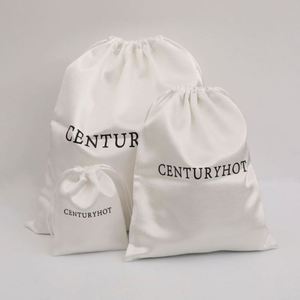 Bolsas de Satén Blanco Perla con Cordón, Personalizadas con Logotipo, para Joyería y Empaque de Regalos, Tamaño Pequeño - Product Image 1