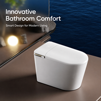 WC intelligent à poser au sol avec réservoir intégré, télécommande, lavage à l'eau chaude et séchage à l'air