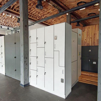 Cartmay Armoire moderne sans clé en métal et acier pour salle de sport et livraison de colis alimentaires, pour accès intelligent sans clé