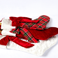 Nouvelle chaussette de Noël en velours rouge bordeaux de 18 pouces, élégante et luxueuse, pour décorer le sapin de Noël, sacs cadeaux