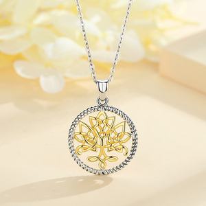 Merryshine oro de Plata de Ley 925 celta irlandés nudo familia Árbol de la vida COLLAR COLGANTE - Product Image 4