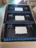 Boîtier de terminaison ODF à 48 ports pour fibres optiques SC/FC/ST/LC, montable en rack, personnalisé, 19 pouces, intérieur, noir laqué