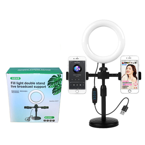 Anneau lumineux LED USB de 16 cm (6 pouces) avec télécommande, support à pince et trépied à deux pieds pour la maison, le bureau, la photographie et les selfies - Product Image 4