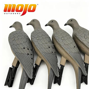 Lot de 4 leurres de chasse aux colombes modernes multifonctionnels en plastique <span class=keywords><strong>à</strong></span> clipser pour l'extérieur, avec base légère et écologique, accessoires inclus - Product Image 4