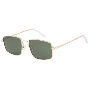 Lunettes de soleil rectangulaires en métal avec logo personnalisé, monture intégrale, protection UV400, style décontracté unisexe - Product Image 6