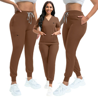 Ensembles de jogging respirants unisexes sur mesure pour hôpitaux, blouses chirurgicales infroissables en tissu peigné élasthanne à élasticité avancée 2025