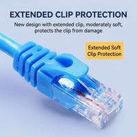 Kabel Patch Ethernet Cat6 1m 2m UTP PVC, Kabel Patch Tembaga Terpilin RJ45 8-Konduktor, Kabel Jaringan LAN Cat 6