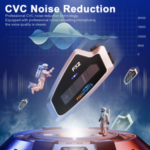 Fodsports headset interkom tahan air 3 pengendara, headset helm aksesori motor interkom dupleks 1000M - Product Image 2