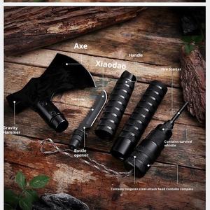 Survie en plein air bricolage voiture sauvage <span class=keywords><strong>ménage</strong></span> pliable poignée en aluminium Tomahawk hacher bois hache en acier inoxydable lame boussole - Product Image 4