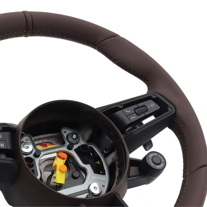 Custom Full Brown Leather Steering Wheel (Porsche Fitment), photo 6