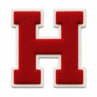 Patch en chenille personnalisé lettre H, thermocollant, brodé pour chapeau, sac à dos, ou comme patch universitaire lettre H ; lettre en chenille gonflée