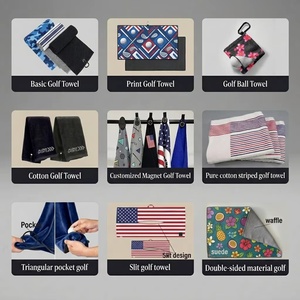 Small MOQ Custom Printed Logo High Quality <strong>Golf</strong> <strong>Towels</strong> Microfiber Waffle <strong>Golf</strong> <strong>Towel</strong> - Product Image 3