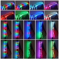 2ft RGB Fat LED Whip Spiral Light Antenne Télécommande APP RGB Chasing Lighted Antenne Whips pour UTV ATV Truck Dune Buggy