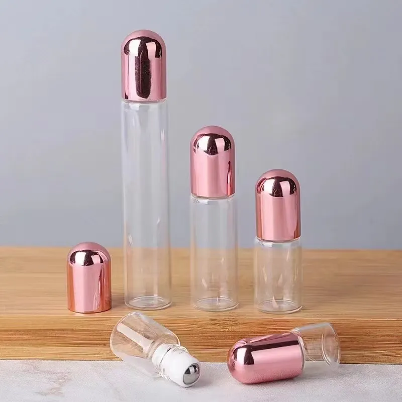 Glas auf Rollflasche für Ätherische Öle 5 ml 10 ml 15 ml Parfümflasche Mini-Muster-Flaschen Kosmetik kleiner Behälter