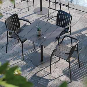 Ensemble de table et de chaises d'extérieur en métal de style nordique, meubles en <span class=keywords><strong>fer</strong></span> <span class=keywords><strong>forgé</strong></span> pour café, salon de thé, hôtel, cour - Product Image 4