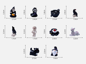 Mini artesanía <span class=keywords><strong>de</strong></span> resina para Halloween, cabezas <span class=keywords><strong>de</strong></span> Calavera, Cuervo, momia, decoración del hogar, miniaturas, figuritas <span class=keywords><strong>de</strong></span> <span class=keywords><strong>casa</strong></span> <span class=keywords><strong>de</strong></span> <span class=keywords><strong>muñecas</strong></span>, adornos para decoración <span class=keywords><strong>de</strong></span> jardín <span class=keywords><strong>de</strong></span> hadas - Product Image 6