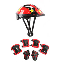7 pièces Kit de coudières et genouillères de sport pour enfants, ensemble de casques, équipement de protection, Support de Skateboard, genouillères pour enfants