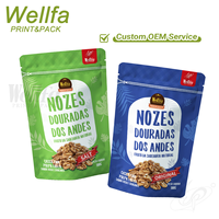 Fabrikant 100g 250g Aluminiumfolie Doypack Hoge Barrière Voedselveilige Verpakking Zak Herbruikbare Zipper Noten Snacks Staande Pouch