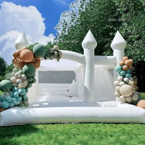 Château Gonflable Écologique Blanc pour Mariage, Combo Toboggan et Piscine à Balles, Capacité 500kg, pour Enfants et Adultes, Idéal pour Fêtes - Product Image 5