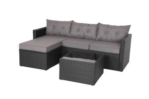 ชุดโซฟาหวายกลางแจ้ง,ชุดโซฟาแบบแบ่งส่วนหวายหรูหราเฟอร์นิเจอร์สวนชุดเฟอร์นิเจอร์กลางแจ้งยามว่าง - Product Image 3