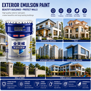 Premium Exterior <b>Wall</b> Latex <b>Paint</b> <b>Waterproof</b> Weather Resistant Acrylic Coating for Outdoor Building Decoration - Product Image 6