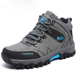 Scarponi <span class=keywords><strong>da</strong></span> <span class=keywords><strong>Trekking</strong></span> Antiscivolo <span class=keywords><strong>da</strong></span> Uomo <span class=keywords><strong>con</strong></span> <span class=keywords><strong>Tacco</strong></span> Medio e Protezione Antiurto, <span class=keywords><strong>Scarpe</strong></span> <span class=keywords><strong>da</strong></span> Arrampicata <span class=keywords><strong>con</strong></span> Tomaia in Pelle Verniciata per Estate, Inverno e Autunno - Product Image 1