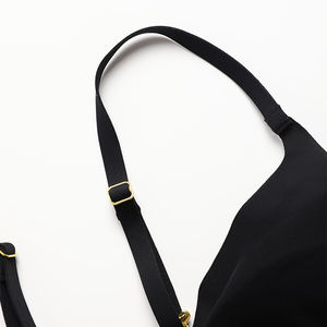 Anneau en métal décoration sangle réglable col en v sans fil confort <span class=keywords><strong>fermeture</strong></span> arrière Push up femmes soutien-gorge de couchage 32 taille sans couture soutien-gorge - Product Image 4