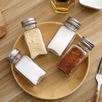 Bouteilles en verre de 100 ml pour assaisonnement de cuisine, avec couvercle en acier, pots de conservation alimentaire pour barbecue, chili, sel, camping et utilisation en pot, étanches, vente en gros