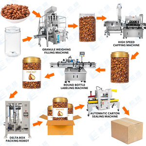 Máquina automática de llenado y tapado de botellas de plástico con tuercas granuladas, línea de producción para fechas Rojas, nueces, almendras, pacanas - Product Image 2