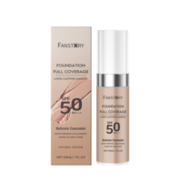 Fond de teint liquide pour le visage personnalisé, à la Centella Asiatica, apaisant la peau, protection UV SPF 50, hydratant, imperméable