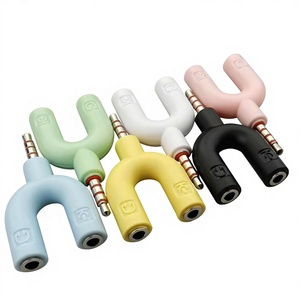 Adaptador Divisor de Auriculares en Forma de <span class=keywords><strong>Y</strong></span> con Doble Conector de 3.5mm de Cobre <span class=keywords><strong>y</strong></span> ABS, con Micrófono, Conversor de Audio Estéreo, Color Macaron - Product Image 3