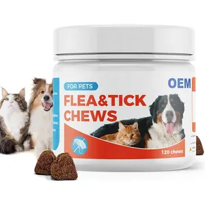 OEM 120 Soft Chews Floh-und Zecken kau für Hunde Tier zusätze Anti-Floh behandlung für Hunde gegen Schädlinge