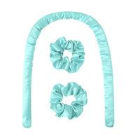 Bigoudi de nuit sans chaleur en satin flexible 25 mm pour ondulations, ensemble de chouchous multicolores