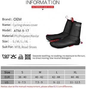 <span class=keywords><strong>Couvre</strong></span>-chaussures de cyclisme en néoprène, 1 paire, couverture polaire, coupe-vent, pour cyclisme de montagne - Product Image 5