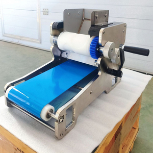 Tabletop Manual <b>Biscuit</b> Making <b>Machine</b> Cookie Pattern Press Roller with Blue Conveyor Belt for Bakery Shop - Product Image 6