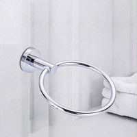 Support mural pour serviettes en chrome de qualité supérieure, design circulaire, durable, disponible pour la vente à domicile