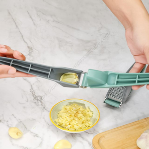 Venta al por mayor de fábrica Syh1351: Picadora y trituradora de acero inoxidable, prensa manual de ajo de cocina de material PP - Product Image 3