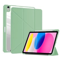 Housse de tablette avec béquille en forme de Y multi-angles compatible avec Xiaomi Pad 6S Pro 12.4, coque arrière rigide transparente anti-déformation