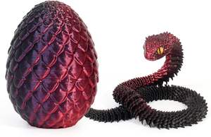 بيضة أفعى عيد الفصح البلاستيكية المطبوعة ثلاثية الأبعاد الأكثر مبيعًا، لعبة مبتكرة ومضحكة لتخفيف التوتر لدى الأطفال، لعبة ديكور للبيع بالجملة - Product Image 5