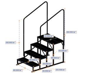 4-bước Motorhome Trailer Non-Slip phụ trợ đường sắt cầu thang bước bậc thang tăng dần nền tảng thang Phân tăng dần thang - Product Image 3