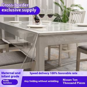 Mantel ultrafino transparente hecho a mano estilo moderno película protectora impermeable y vinilo de mesa a prueba de aceite - Product Image 4