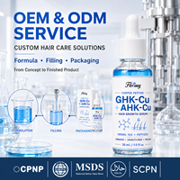 Sérum Naturel de Croissance Capillaire Marque Blanche GHK Cu AHK Peptide de Cuivre Bloqueur de DHT Anti-Chute Nourrissant le Cuir Chevelu Repousse OEM