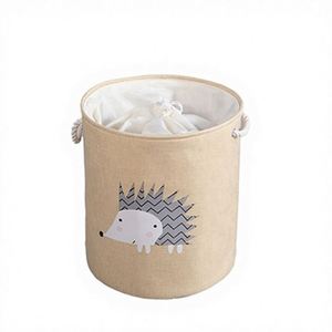 Children's Toy Storage Fabric Round <b>Basket</b> with Cartoon Animal Design for Clothing and Household <b>Laundry</b> Organization - Product Image 5